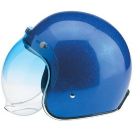 LAST ONE - Biltwell Jet - Bubble Visor - Blue Gradient - Bubble Shield