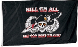 Flag - Kill 'em all - Let god sort 'em out! - Military flag