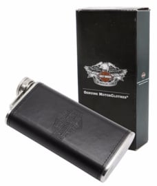 Harley-Davidson - Flask wrapped in Faux Black Leather - 8 oz