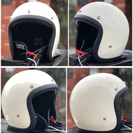 TT&CO Jet Helmet - Vintage White - 500-TX STANDARD IVORY