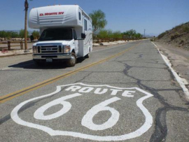 Route 66 - Embossed Shield - Metal Plate