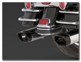 Vance & Hines Monster Ovals Slip-On Chrome Mufflers / black endcaps