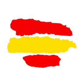 Spanish flag - bandera Española - Spain - España - White Border
