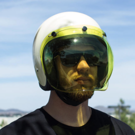 Biltwell Jet - ANTI-FOG - Bubble Visor - Yellow - Bubble Shield