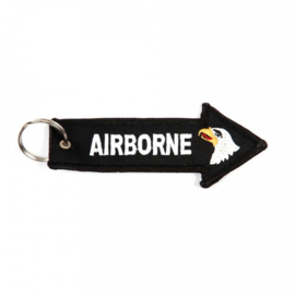 Embroied Keychain - AIRBORNE with eagle head