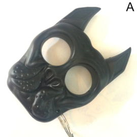 Keychain - Dog Face - BLACK