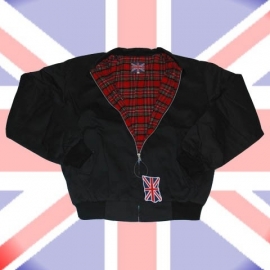 UK Jacket - Black & Special Lining - Harrington Jacket