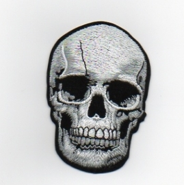 Patch - Silver Skull - Biker Patch