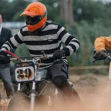 JERSEY BLACK & WHITE STRIPED SHIRT - MotoCross Style