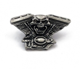 P215 - Pin - Bad Bones - Engine with Screaming Skull