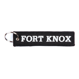 Embroided Keychain - Black & White - FORT KNOX