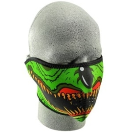 Face Mask - Half - Green Rat Fiend Design - Zan HeadGear
