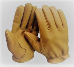 Gloves - Short Biker Gloves - Natural Tan - Soft Leather