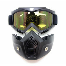 Shark-style - Full Face Motorbril - Masker - Gele Lens