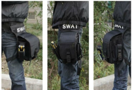 Hip / Leg Bag - SWAT - Black - heuptas