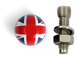 License Plate Mounts - British Flags - UK - TrikTopz - Bolts/Nuts