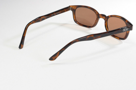 Sunglasses - X-KD's - Larger KD's -  POLARIZED - dark TORTOISE frame & AMber Lens