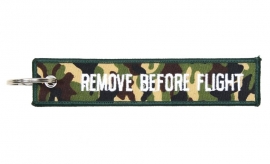 Embroided Keychain - Woodland Camouflage & White  - REMOVE BEFORE FLIGHT