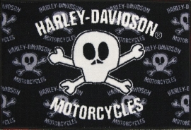 Harley Davidson Indoor Outdoor Licensed Rug - Comic Skull