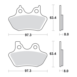 SBS BRAKE PADS STREET CARBON TECH