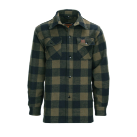 Lumber Jack is Back! - Longhorn Flannel Shirt - Black & Olive