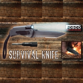 Survival Knife with Flashlight & Firestarter - Survival / Army