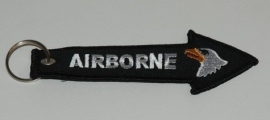 Embroied Keychain - AIRBORNE with eagle head