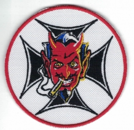 192 - Patch - Devil, Cigar, Iron Cross - Coop Original