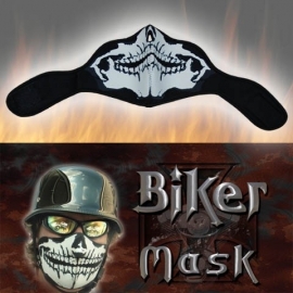 Face Mask - Half - Skull - Biker