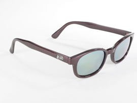 Sunglasses - Classic KD's - FLASH - DARk AUBERGINE frame & GOLD MIRROR lens