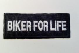168 - WHITE PATCH - BIKER FOR LIFE