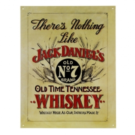 Large Metal Plate: Jack Daniels - Old time Tennessee