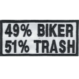 Patch - 49% BIKER - 51% TRASH