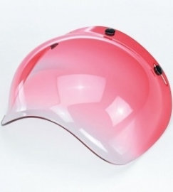 Bubble Visor - Pink /Red Gradient - Bubble Shield for Jet Helmet
