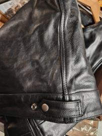 Leather MC-Vest - Cut Off - SOA - High V-cut neck V2.0