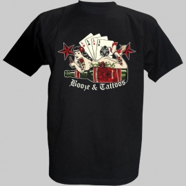 King Kerosin - Booze and Tattoos T-shirt - SMALL only