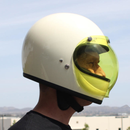 Biltwell Jet - ANTI-FOG - Bubble Visor - Yellow - Bubble Shield