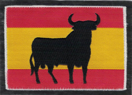019 - Patch - Medium - Spanish Flag with Bull - Spain - Espana - Torro