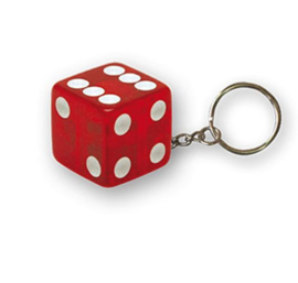 Keychain - TrikTopz - Clear Red Dice