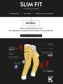 John Doe - Kevlar Cargo - Stroker - WaterProof - Zwart