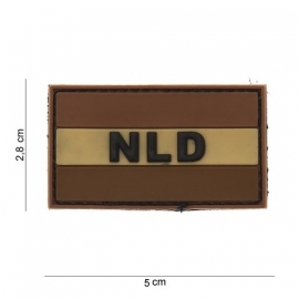 PVC & VELCRO PATCH - Dutch Flag in desert colours - Nederlandse vlag - Holland - the Netherlands [small]