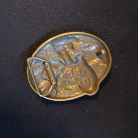 Lady on a Chopper - Belt Buckle