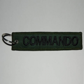 Embroided Keychain - Green & Black - COMMANDO