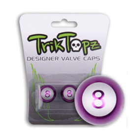 TrikTopz - Valve Caps - Eightball - Purple