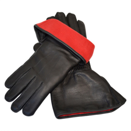 GoldTop Classic Gauntlets - Black - Red Fleece Lining