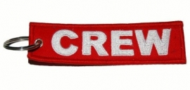 Embroided Keychain - Red & White - CREW