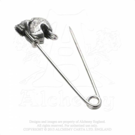 Alchemy - Large Pin Head - Kilt Pin - Safety Pin - Skull