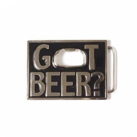 Belt Buckle GOT BEER? with bottle opener