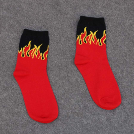 Socks - red-black flame socks