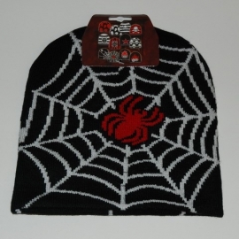 Beanie - Red Spider & Web